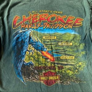 Harley-Davidson Cherokee, NC green M short sleeve